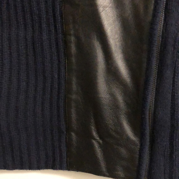 Madewell Merino Wool & Leather Moto Style Sweater - Picture 5 of 11
